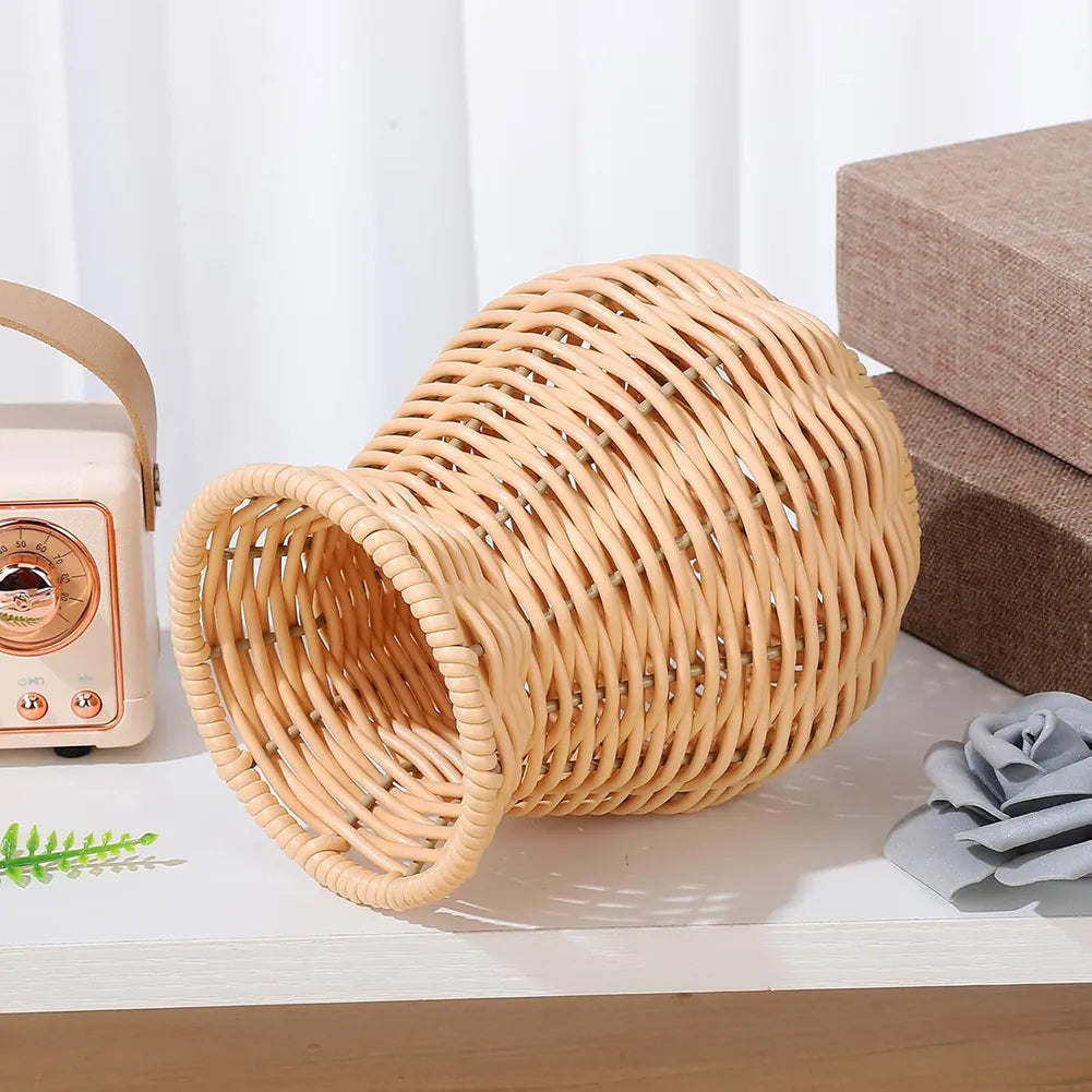 🌾Elegant Wicker Style Decorative Vase – Rustic Flower Display for Modern Home Décor