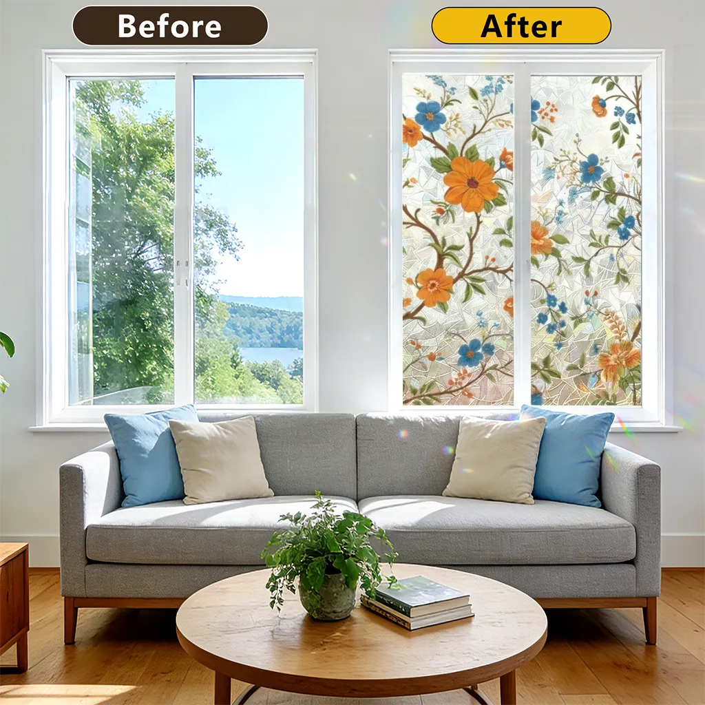 🌸 Botanical Window Decals + Magnetic Storage Shelf Set