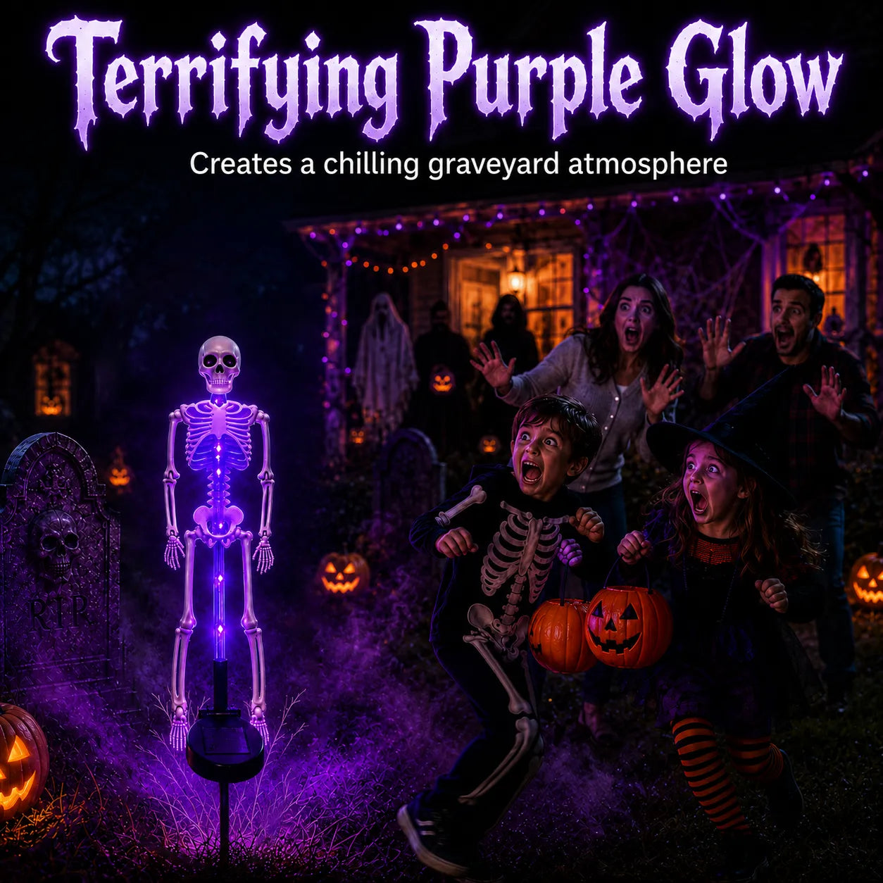 Solar Skeleton Yard Stake – Halloween Garden Light