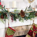 Adjustable Garland & Stocking Mantel Hanger Set