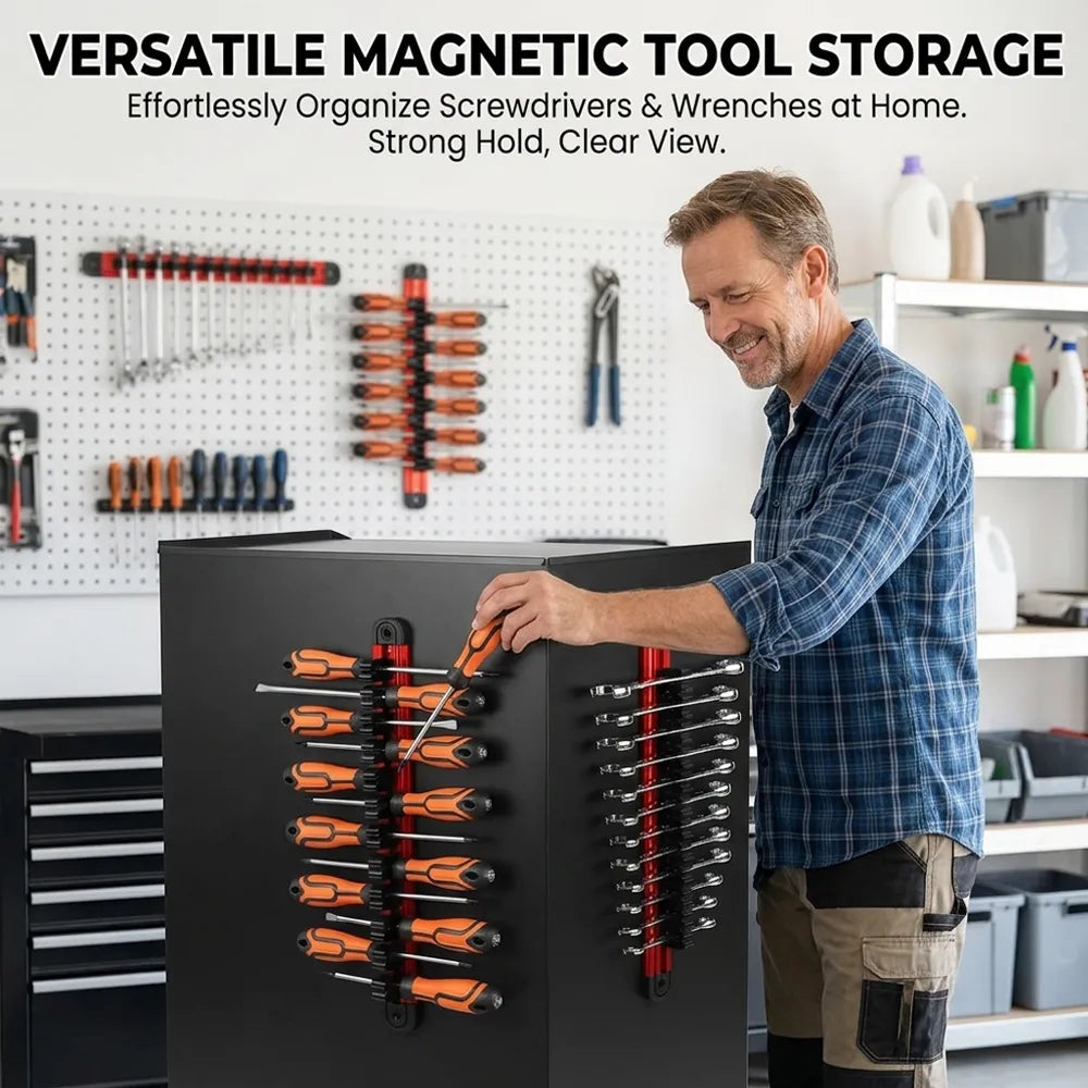 🔧 Magnetic Screwdriver & Wrench Organizer