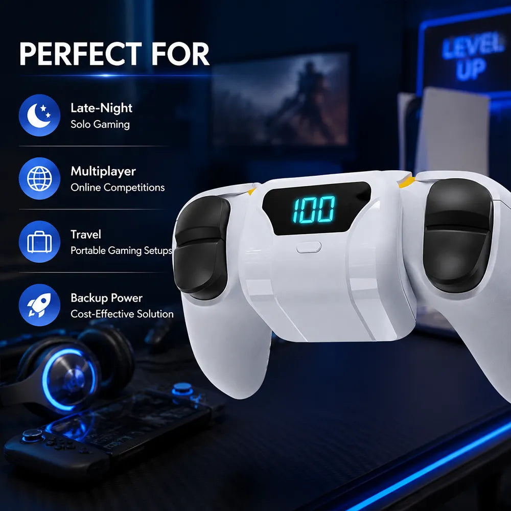 Charger for PS5 Edge Controller – 1500mAh Portable Battery Pack 🎮