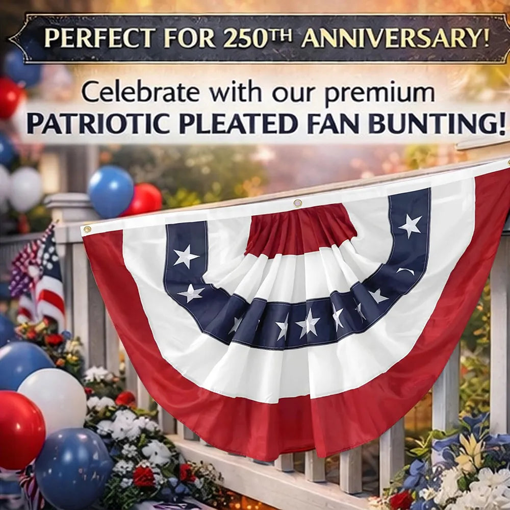 🇺🇸Patriotic American Flag Bunting Decorations for July 4th & Memorial Day