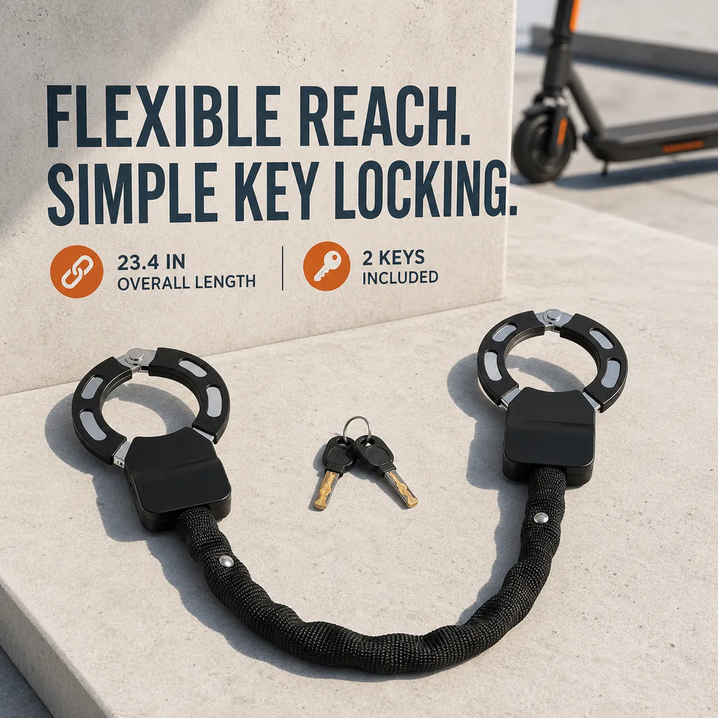 Flexible Chain Lock for Bikes, Scooters & Helmets