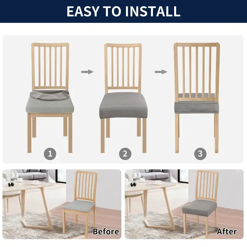 💧 Waterproof Stretch Dining Chair Seat Covers