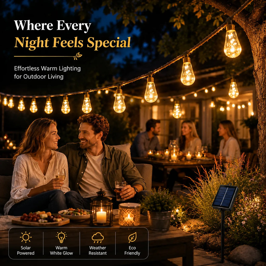 ✨ Solar String Lights-18ft-10LED