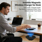 ⚡ Invisible Under-Desk Wireless Charger