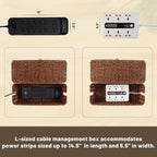 🧺 Handmade Rattan Cable Management Box