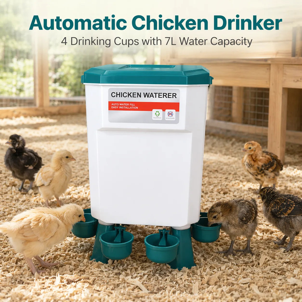 🐔 Hanging Automatic Chicken Feeding & Watering System 🔥