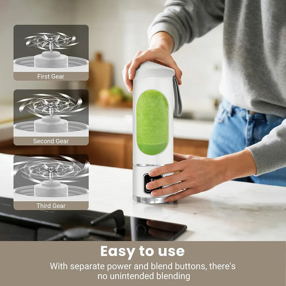 ⚡ Portable Blender Bottle – USB Rechargeable Smoothie Maker for Fresh Drinks Anytime, Anywhere 🥤