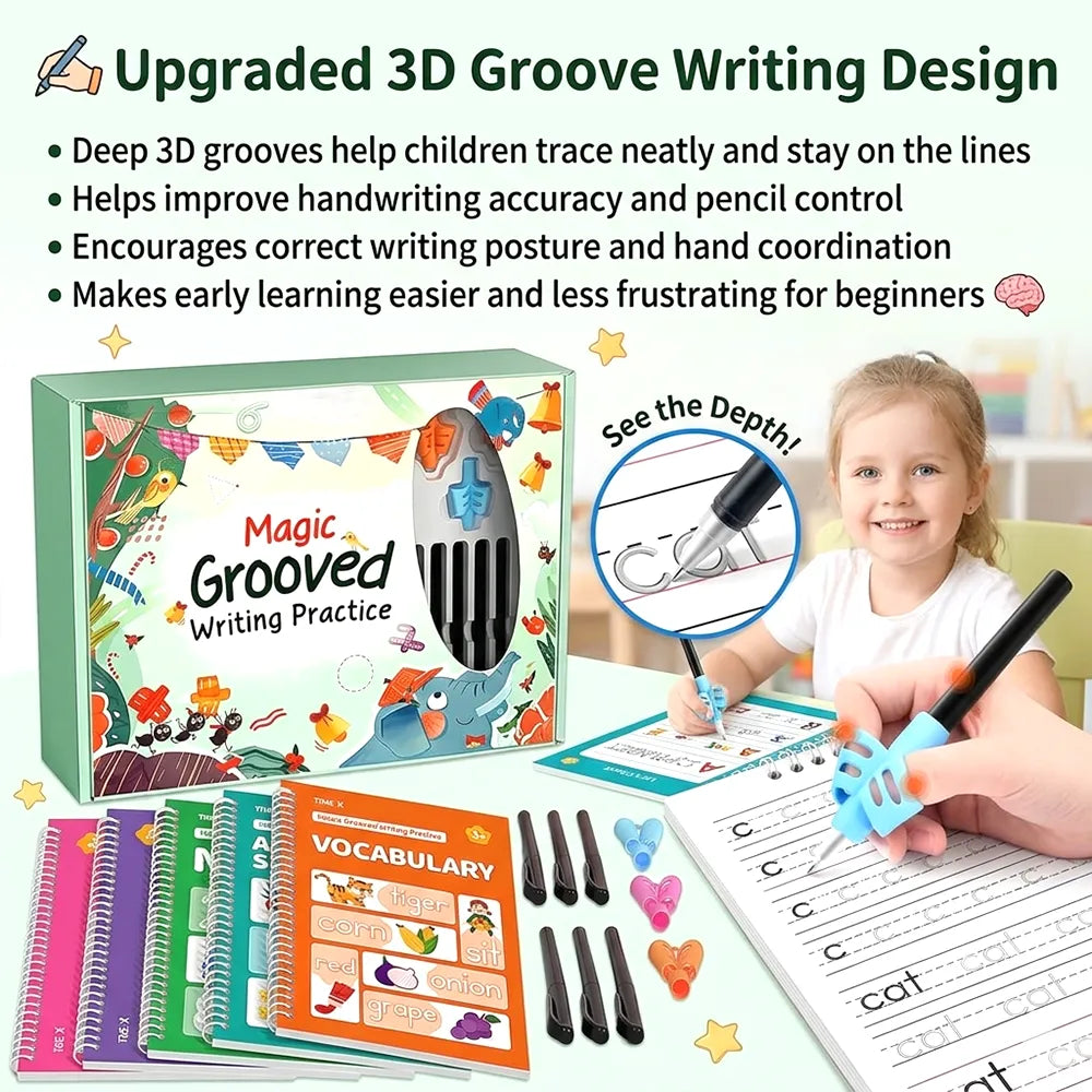 ✏️📚 Writing Workbook Set for Kids Ages 3–8