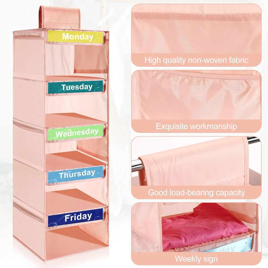 5-Day Hanging Closet Organizer