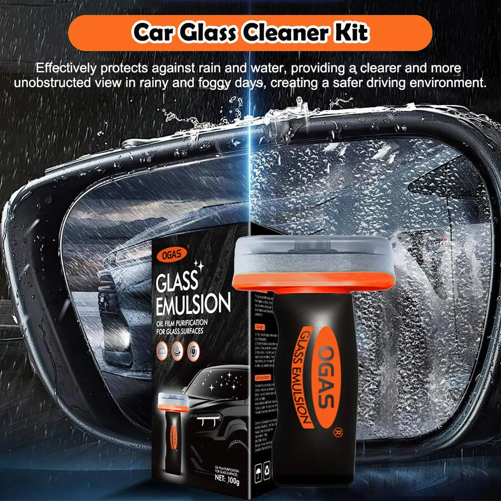 🚗 Car Glass Cleaner Oil Film Cleaning Brush – Windshield Cleaner Tool for Automotive Glass & Mirror Cleaning