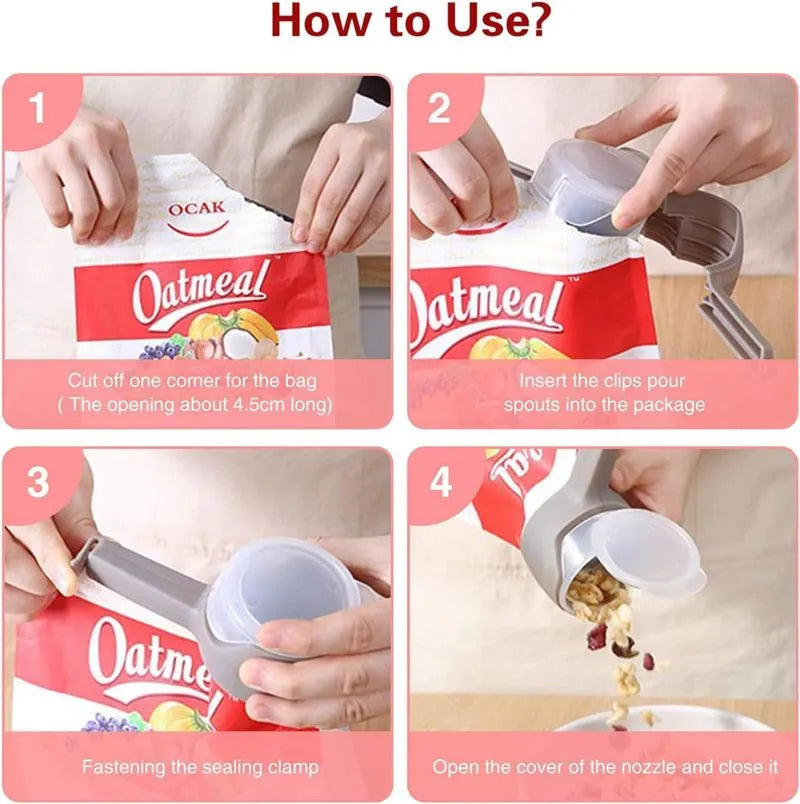 Household Food Snack Storage Seal Sealing Pour Bag Clip