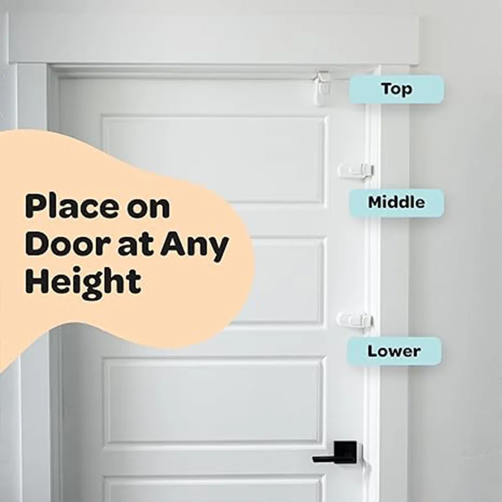 The Snap-On Door Lock Kids Can't Reach or Defeat – No Tools or Adhesives Required