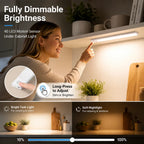 💡40 LED Motion Sensor Under Cabinet Light – USB Rechargeable Wireless Closet & Cabinet Lighting