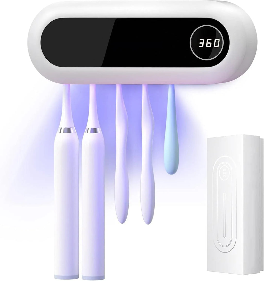 ✅ Toothbrush Holder with Timer & 5 Slots – Keep Your Family’s Toothbrushes Fresh & Organized