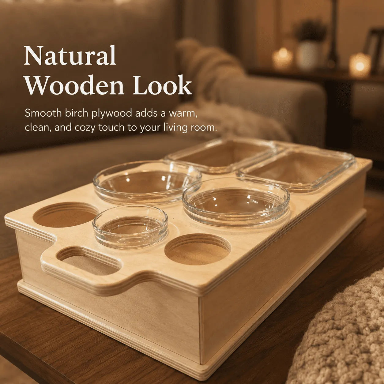Wooden Couchbar™ Sofa Snack & Drink Organizer