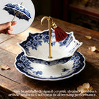 ☂️ Umbrella-Shaped Ceramic Tea Strainer – Elegant Loose Leaf Tea Filter