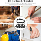 Portable 1/4 Inch Bit Holder Keychain