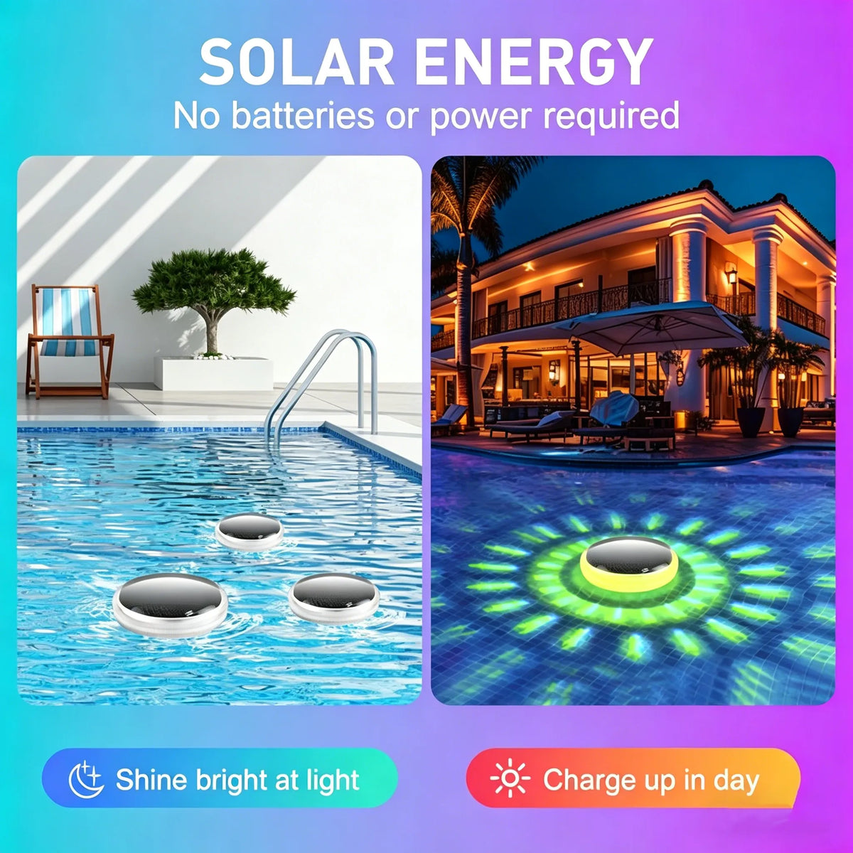 🌈 Solar Floating Pool Light – Remote-Controled RGB Waterproof Pool Light