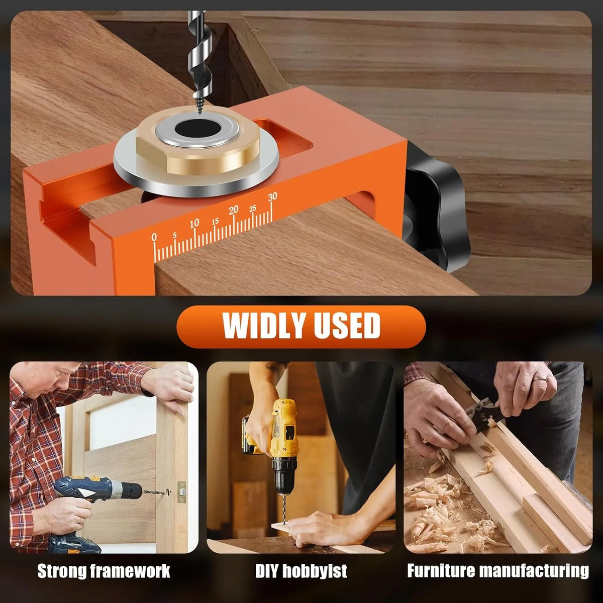 6/8/10mm Wooden Dowel Drilling Template Set