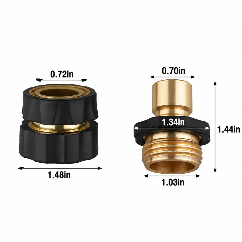 💧 Aluminum Alloy Garden Hose Connector (Quick-Connect 3/4")