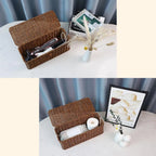🧺 Handmade Rattan Cable Management Box