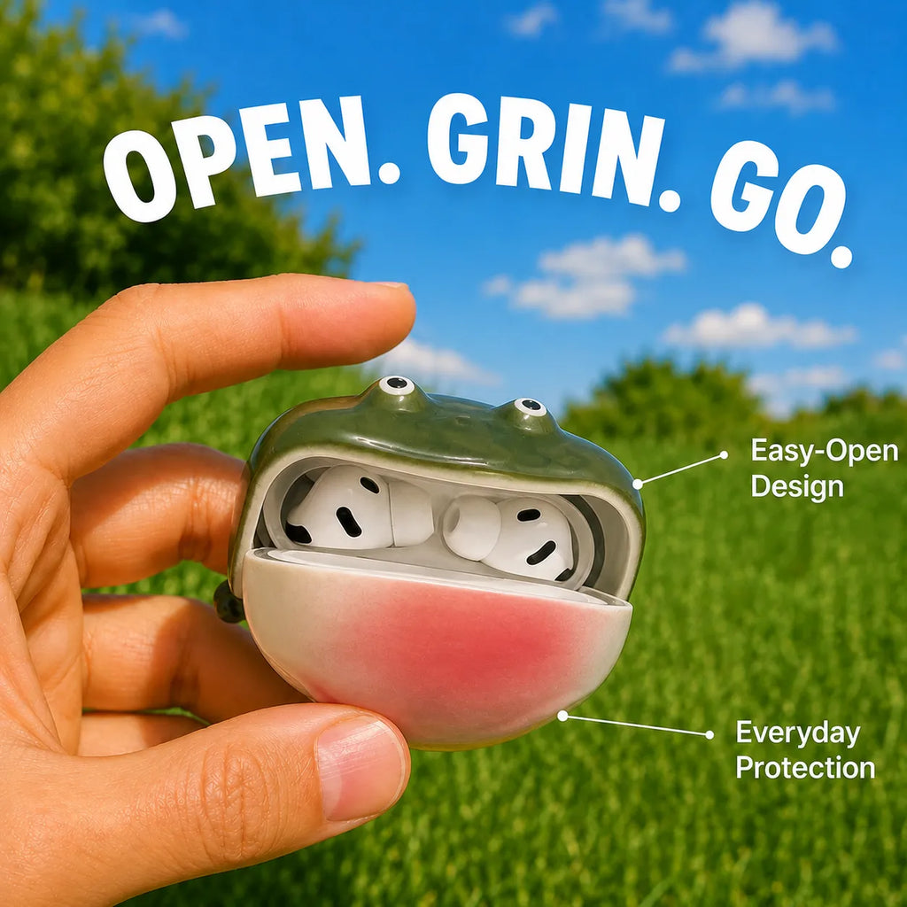 Grin & Go Frog Earbud Case