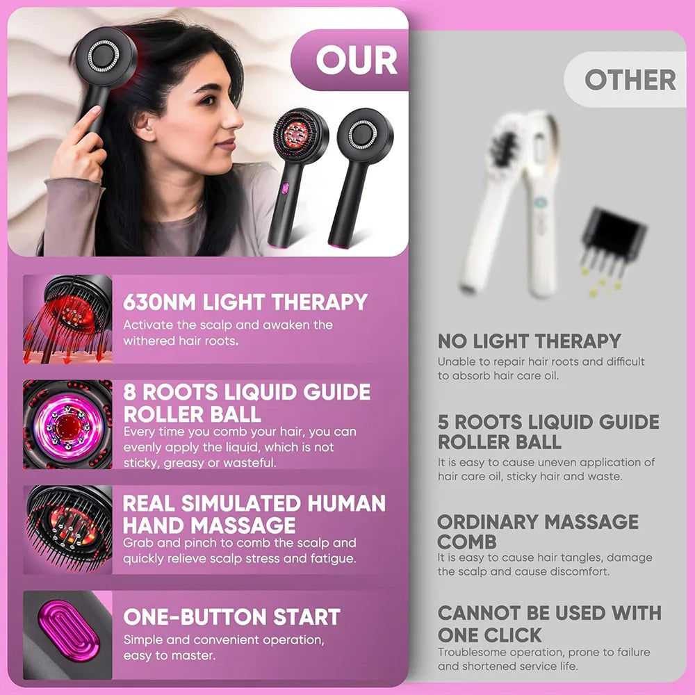 💆‍♀️ 3 in 1 Scalp Massager Hair Growth Hair Oil Applicator