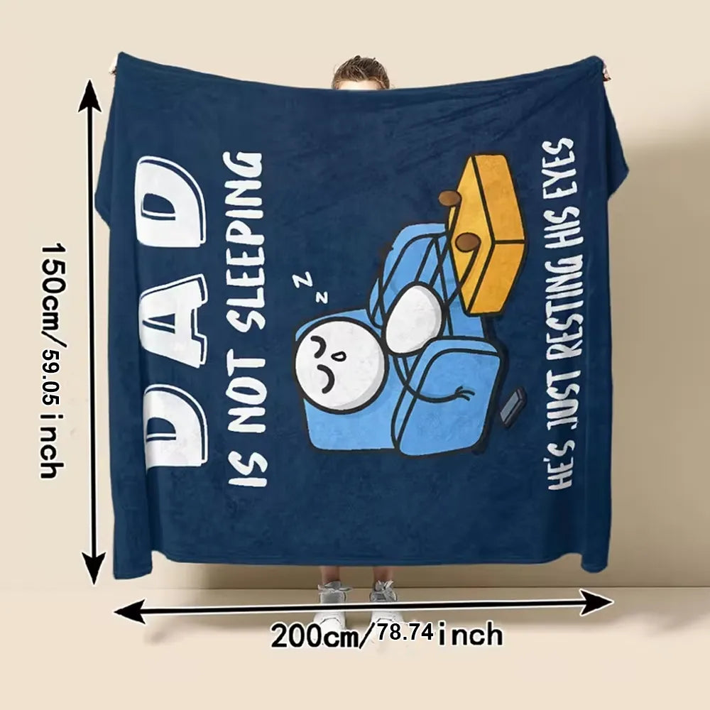 🛋️ Dad's "Not Sleeping" Blanket — Funny, Cozy, & Heartwarming Gift 🎁