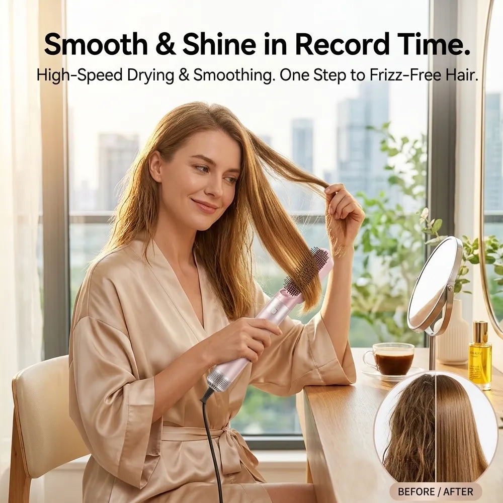 👩5-in-1 Hot-Air Hair Brush & Blowout Brush Hair Dryer
