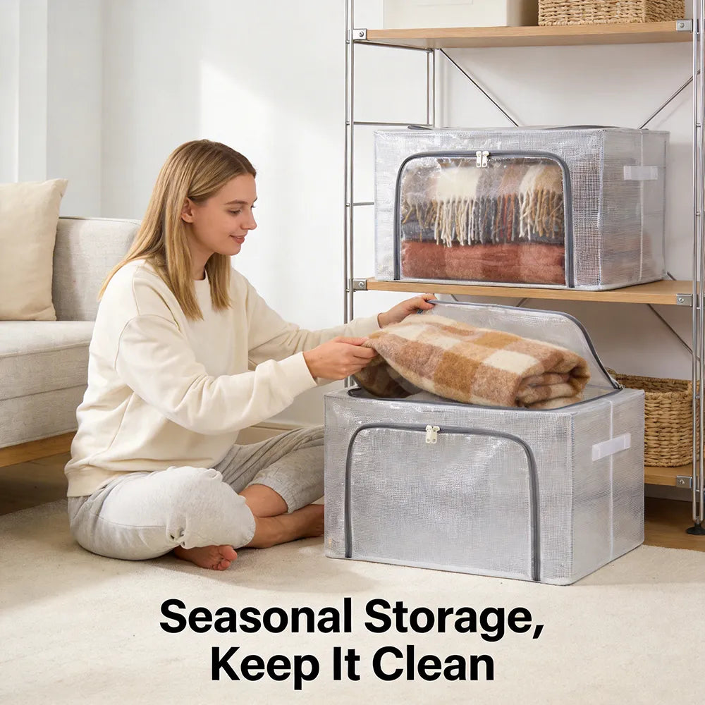 🧺Foldable steel frame storage box