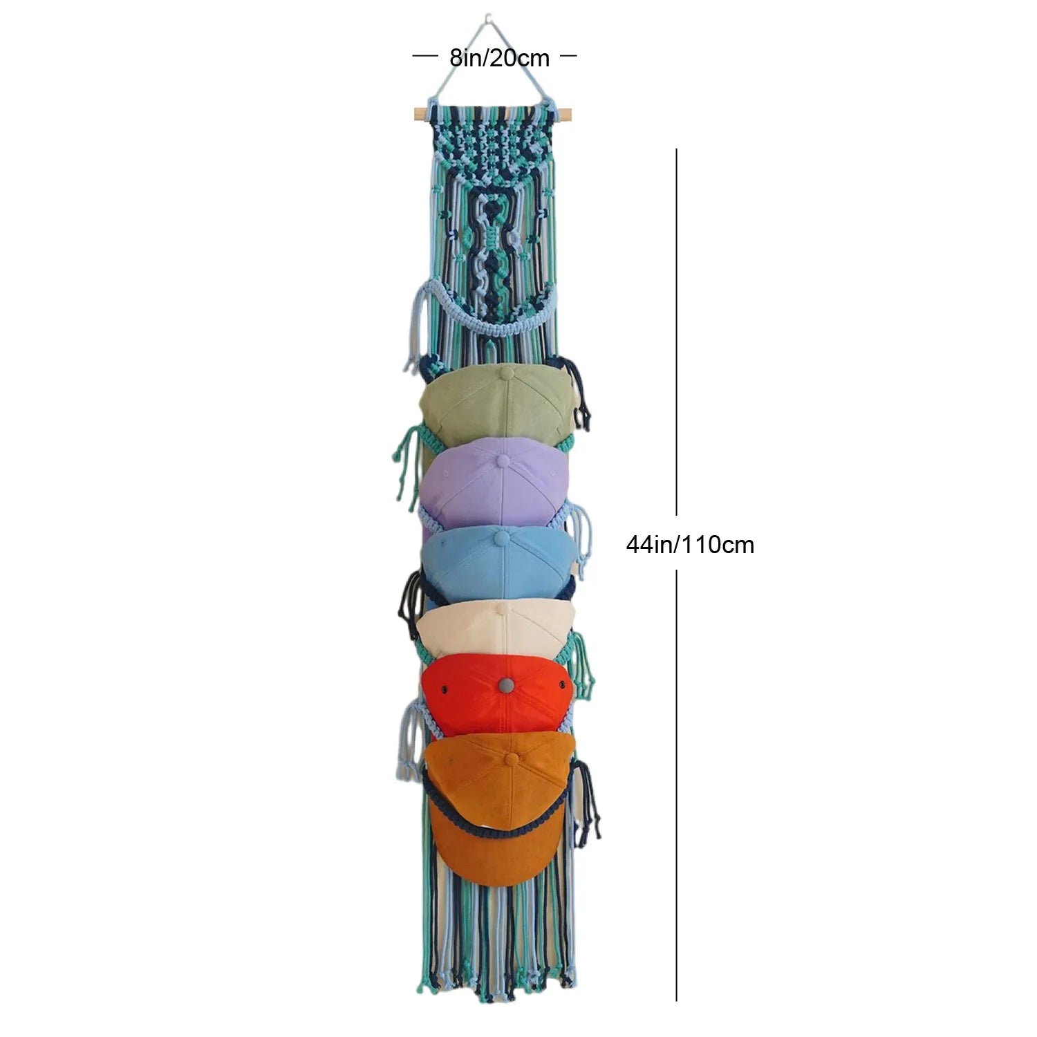 Macrame Hat Rack – Boho Wall Organizer🧢✨