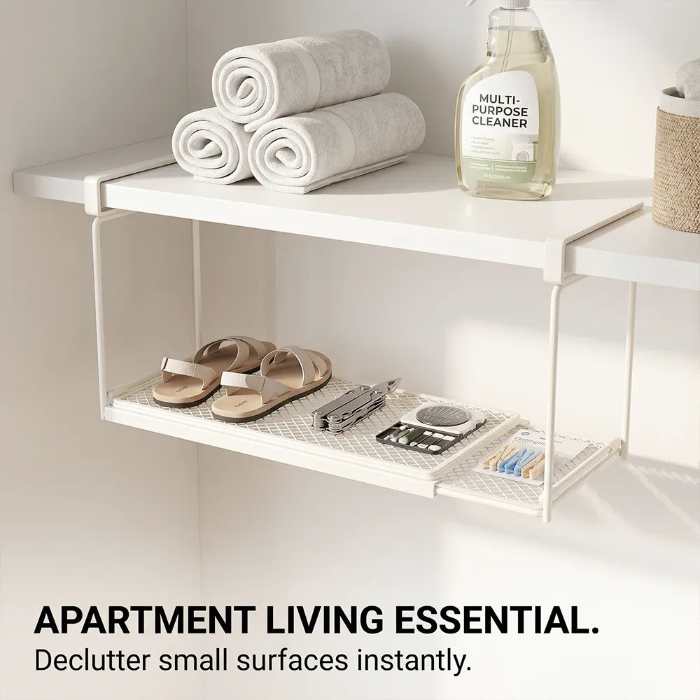 👟✨Expandable Under-Shelf Shoe Rack – Adjustable Hanging Organizer for Smart Storage