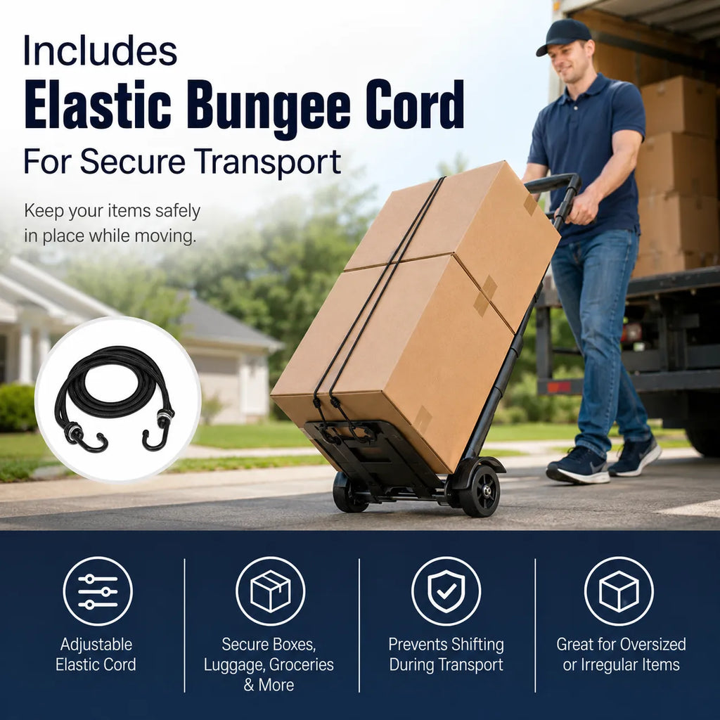 🧳Foldable Hand Cart — Lightweight Portable Trolley with Dual Wheels