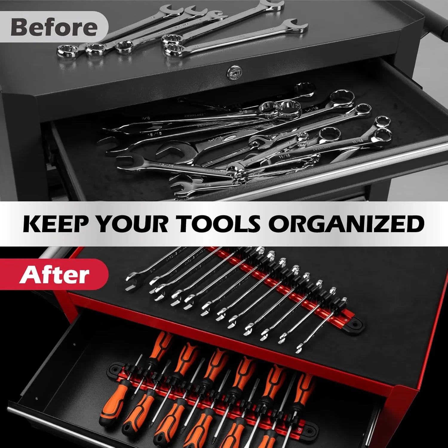 🔧 Magnetic Screwdriver & Wrench Organizer