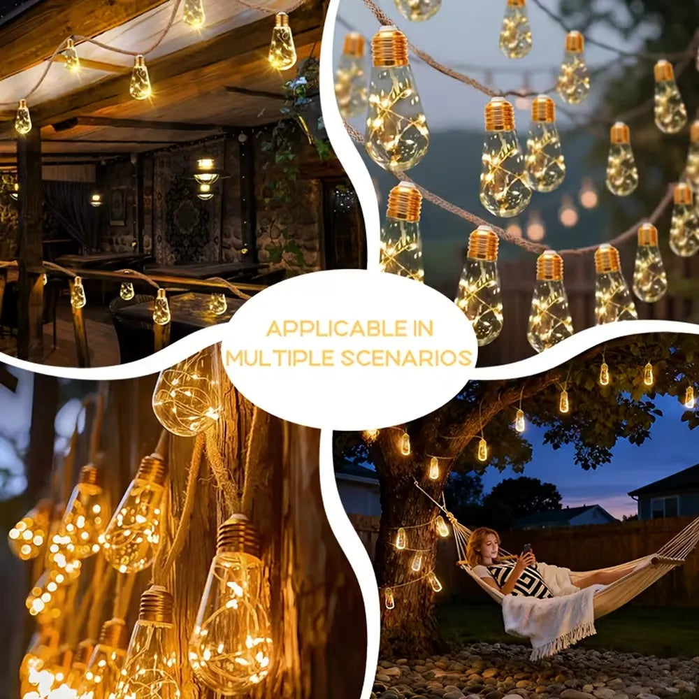 ✨ Solar String Lights-18ft-10LED
