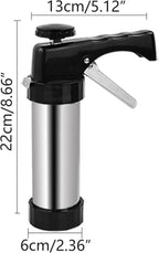 Stainless Steel Cookie Pres with 13 Discs & 8 Nozzles