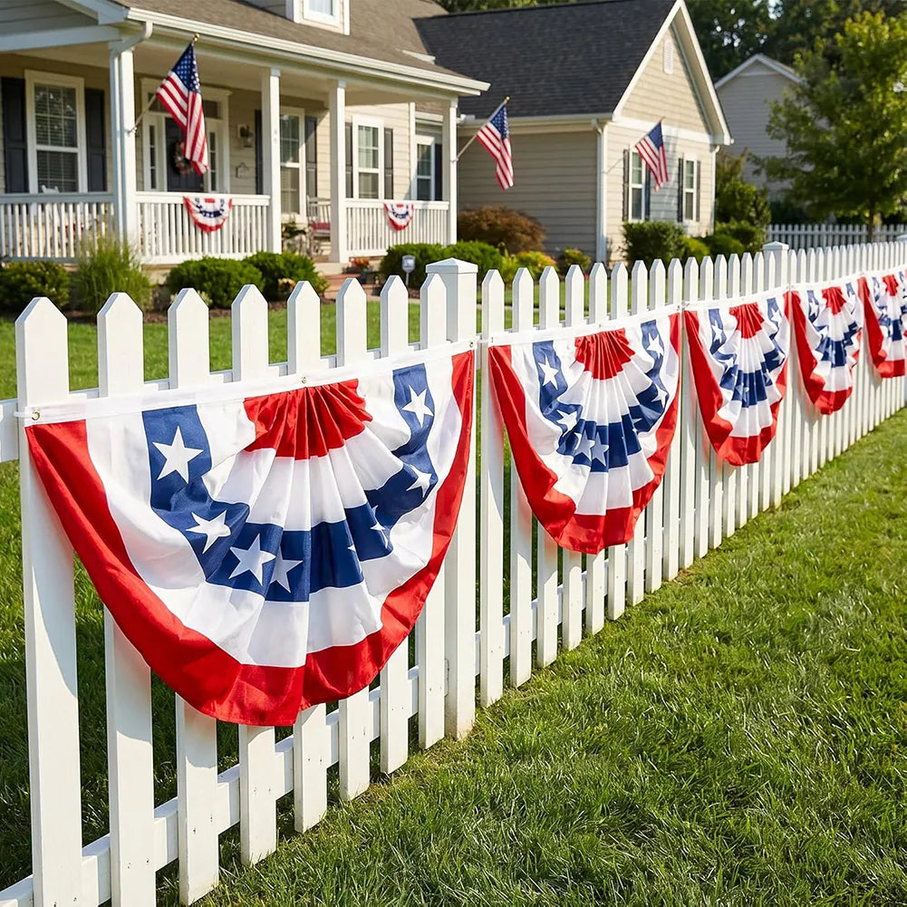 🇺🇸Patriotic American Flag Bunting Decorations for July 4th & Memorial Day