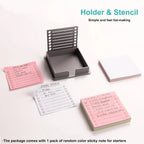 Sticky Note Holder & Stencil Set