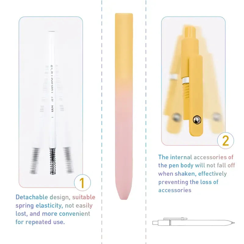 ✨ 5-Piece Retractable Gel Pen Set – Smooth, Quick-Drying, and Elegantly Designed