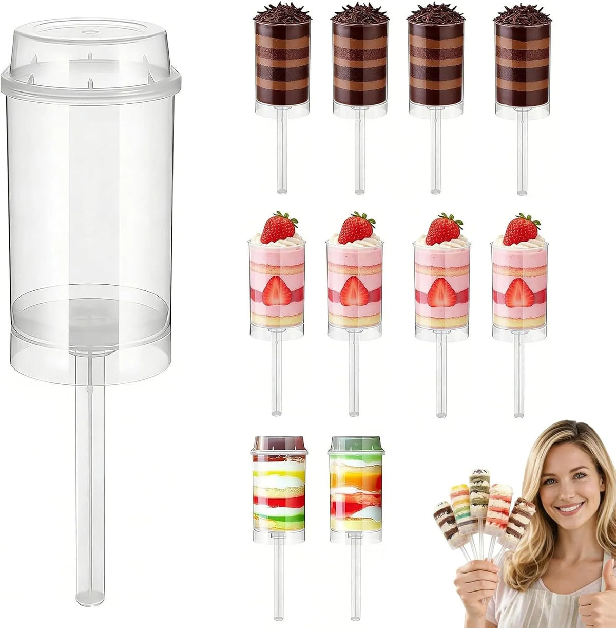 🍰 Push Pop Dessert Containers