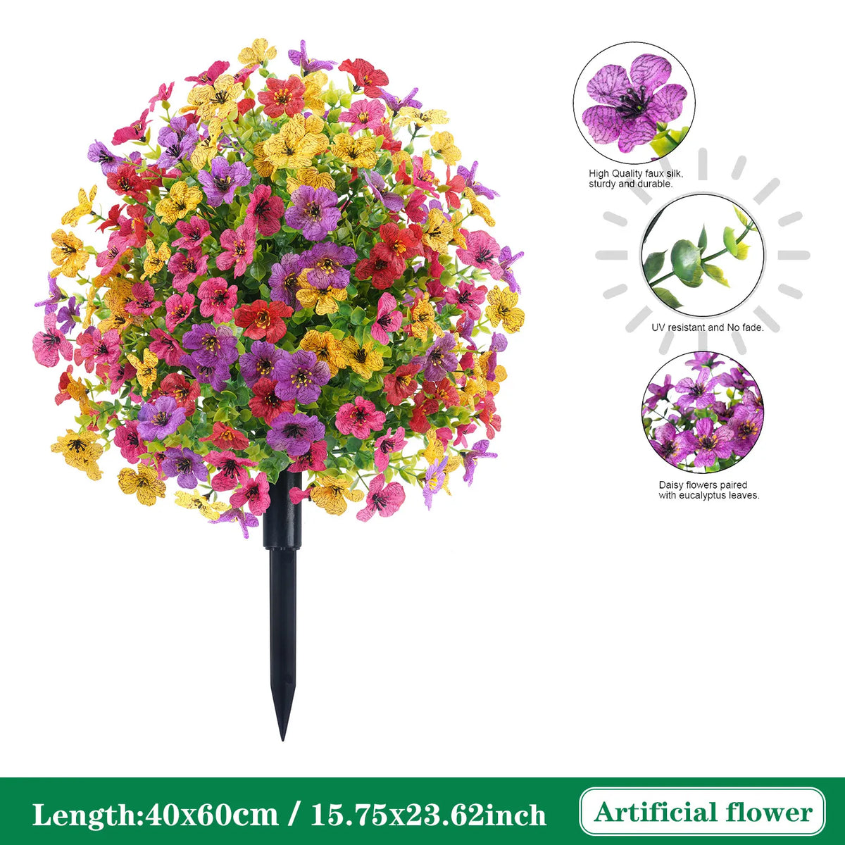 🌼 Artificial Daisy & Eucalyptus Floral Stems