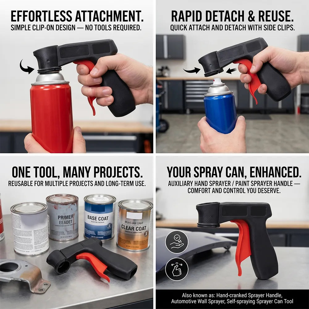 🧴2PCS Spray Trigger Handle – Reusable Spray Grip for Paint, Cleaners & Lubricants