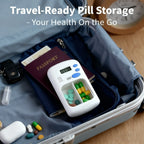 Portable LED Pill Storage Box with Alarm – Smart, Compact & Travel-Ready