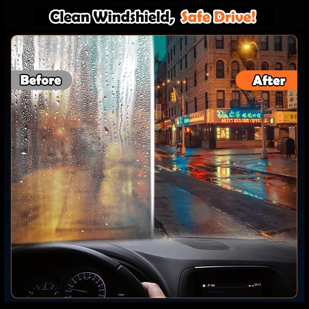 🚗 Car Glass Cleaner Oil Film Cleaning Brush – Windshield Cleaner Tool for Automotive Glass & Mirror Cleaning
