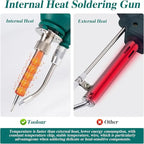 Digital Soldering Gun Kit with Adjustable Temperature (180°C–520°C), Internal Heating, LED Display & Auto Feed