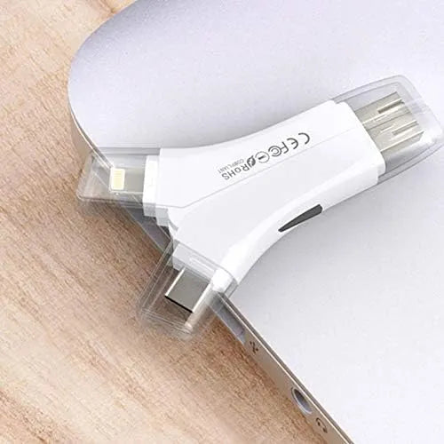 4-in-1 Multi-Card Reader – Effortless Data Transfer and More!