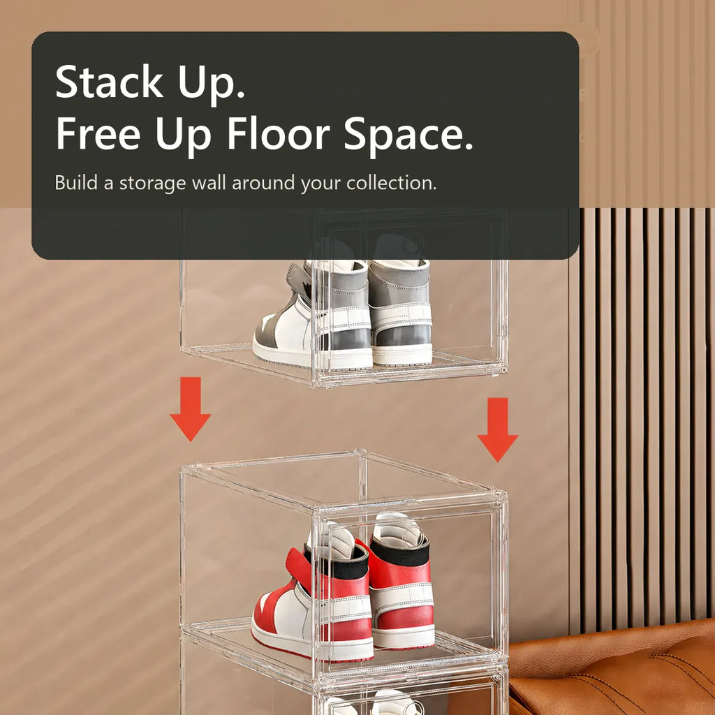Clear Foldable Shoe Storage Boxes